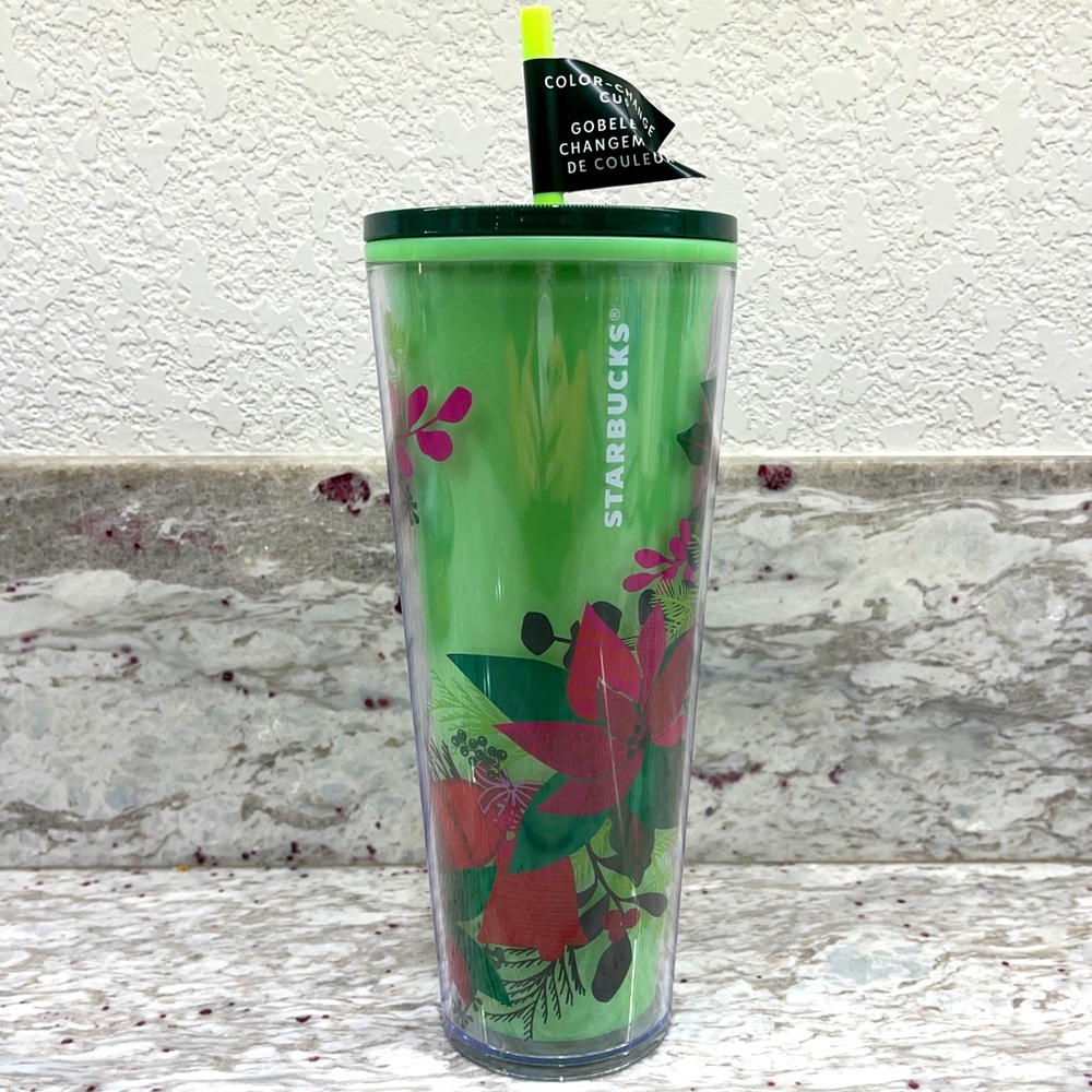 Starbucks NWT 2021 Holiday Ltd Edition Color Changing Holiday Poinsettia- 24oz